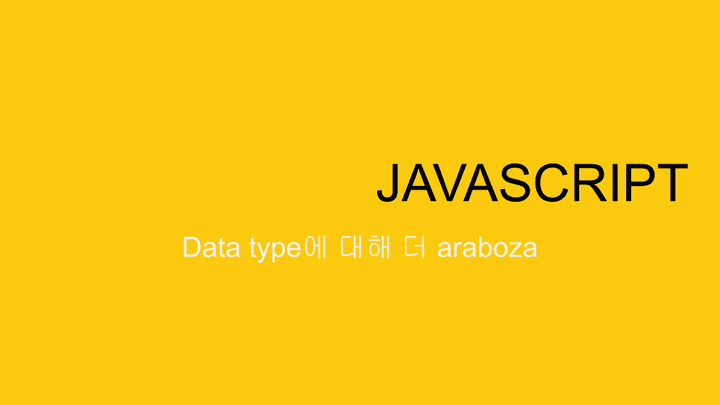 DataType에 대해 Araboza